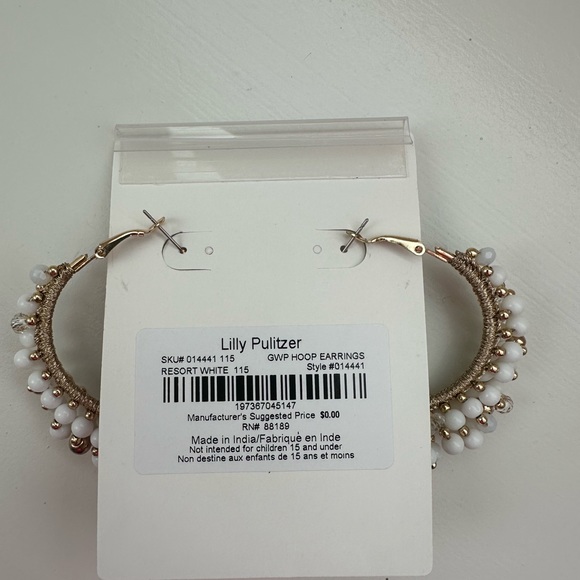 Lilly Pulitzer Hoop Earrings NWT - Picture 3 of 3